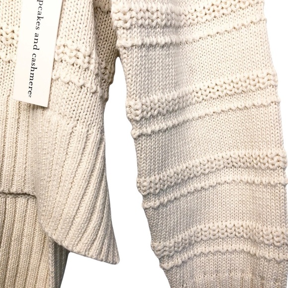 CUPCAKES and CASHMERE NWT Textured Pullover Knit Hi Low Hem Sweater in Cream - Picture 6 of 16